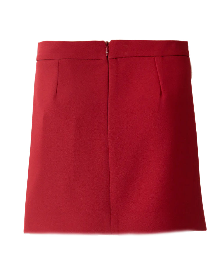 Elisabetta Franchi La Mia Bambina Gonna Cherry/Milk con Logo per Bambine