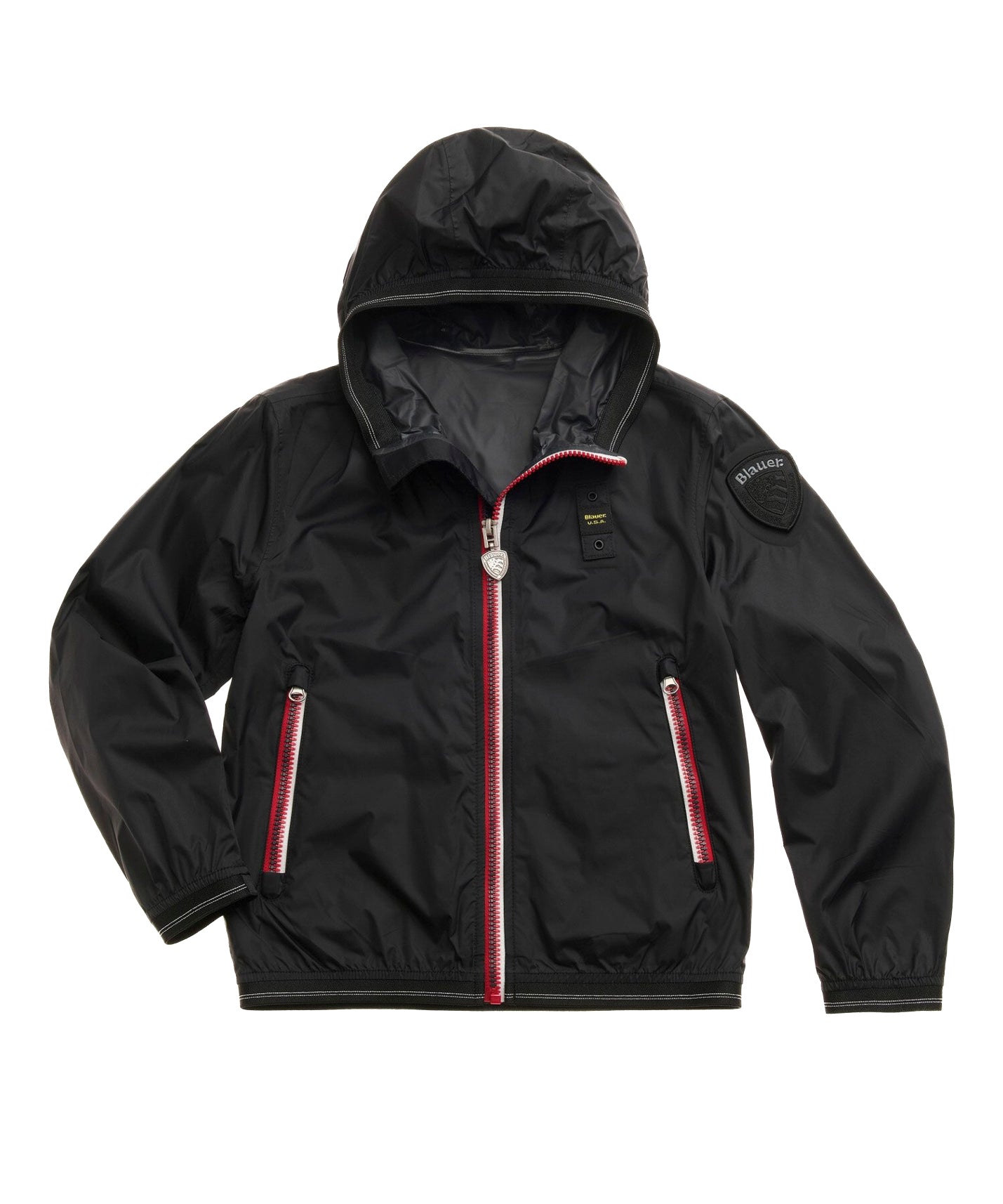 Blauer Kids Giubbino a Vento Nastrato Dodge Nero per Bambini