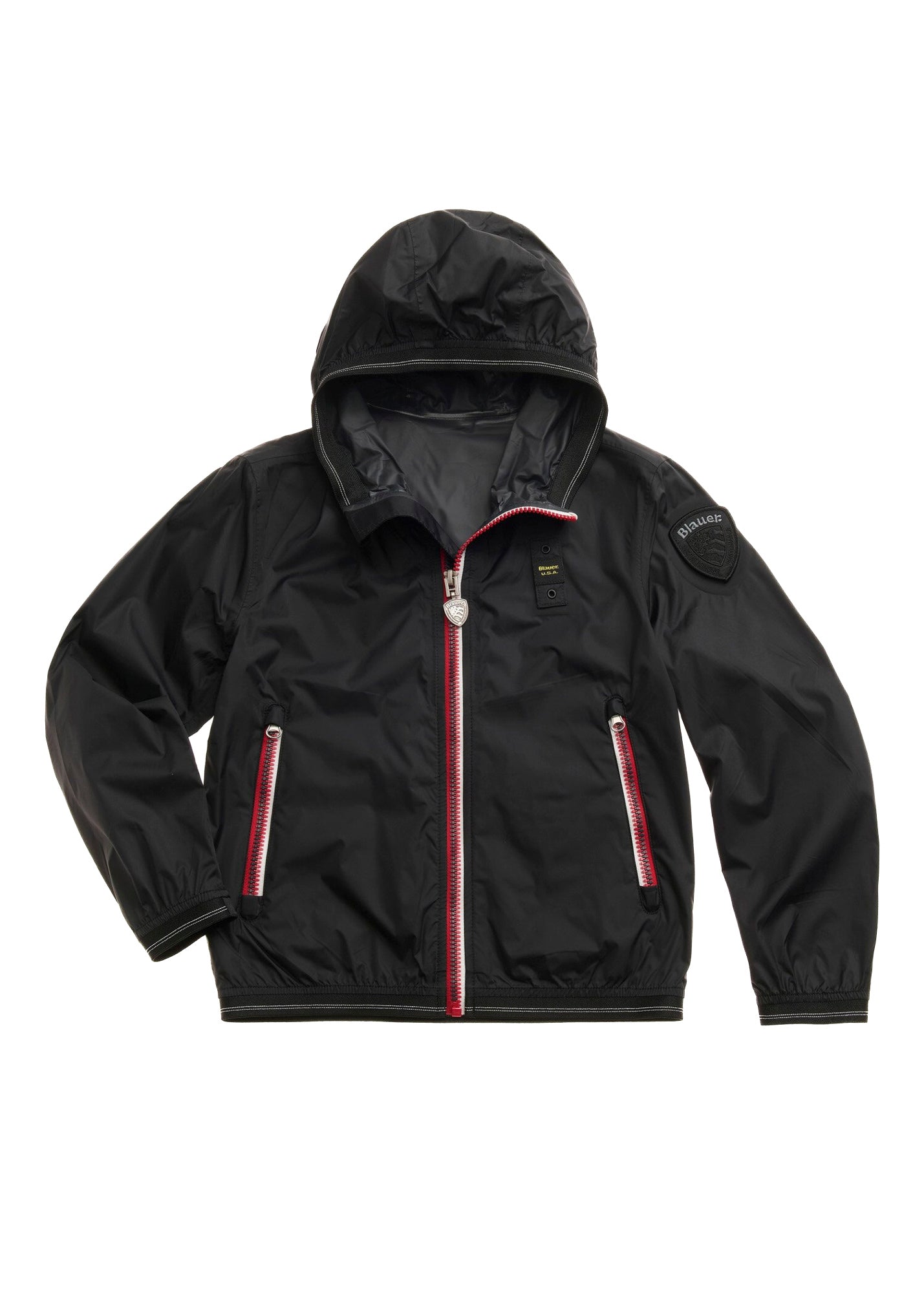 Blauer Kids Giubbino a Vento Nastrato Dodge Nero per Bambini