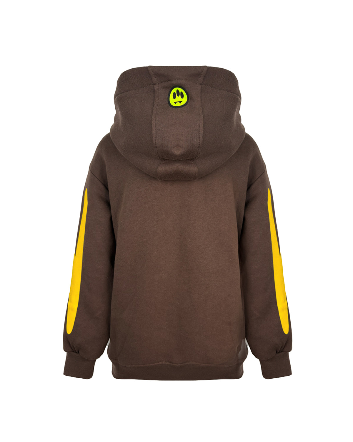 Barrow Kids Felpa con Cappuccio con Maxi Logo Gialla Unisex per Bambini