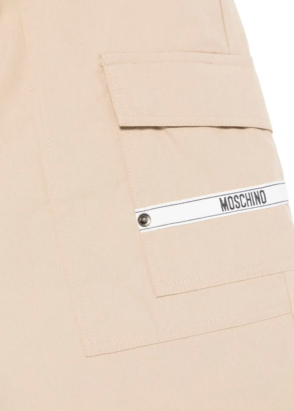 Moschino Kids Bermuda Cargo Beige per Bambini (dettaglio)