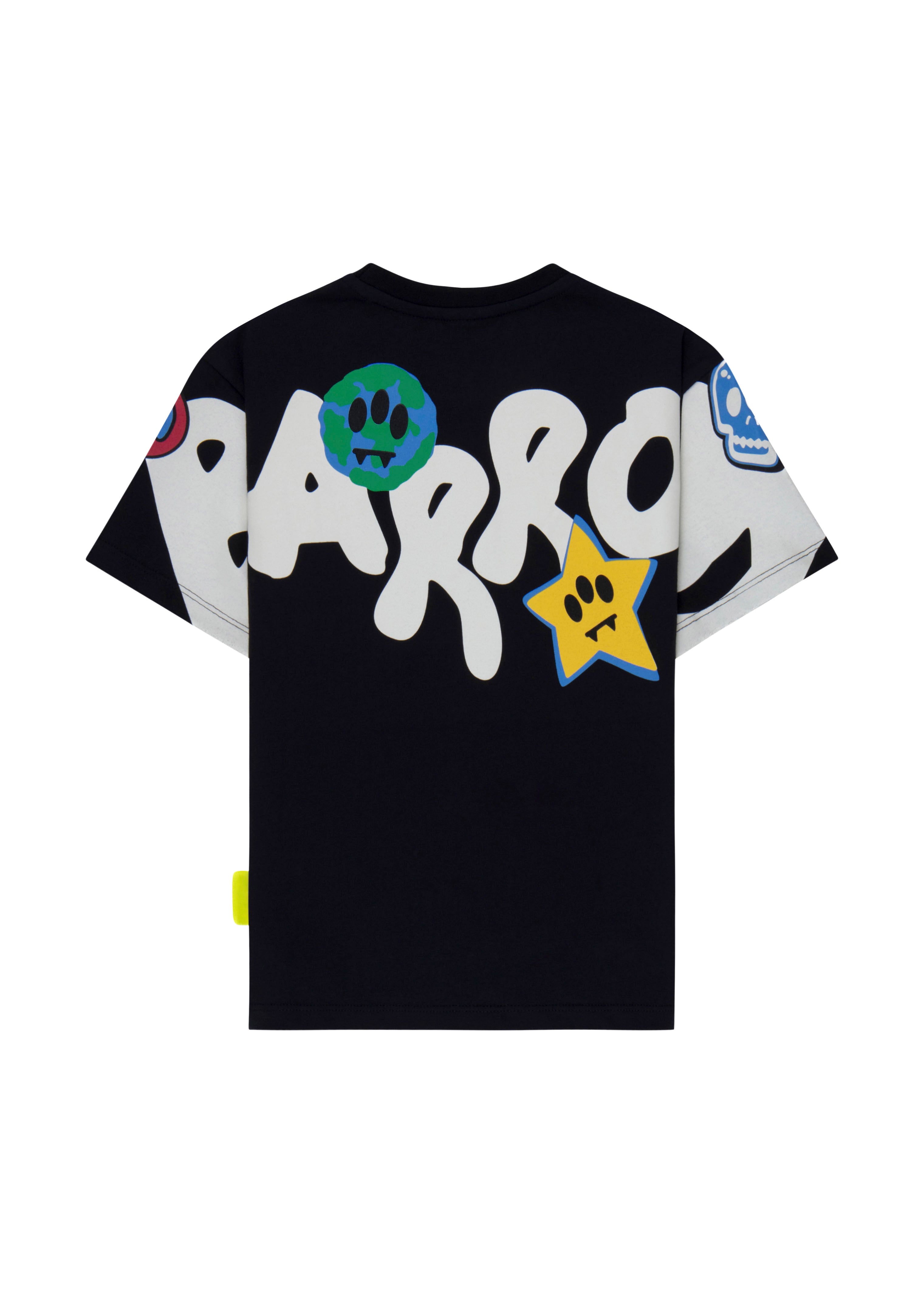 Barrow Kids T-shirt Nera con Stampa Logo per Bambini (retro)