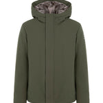 SUNS Kids Giubbotto Verde Militare con Cappuccio e Interno in Pelliccia per Bambini