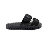 Sensi Kids Black Fluo Black Double Band Sandal for Kids