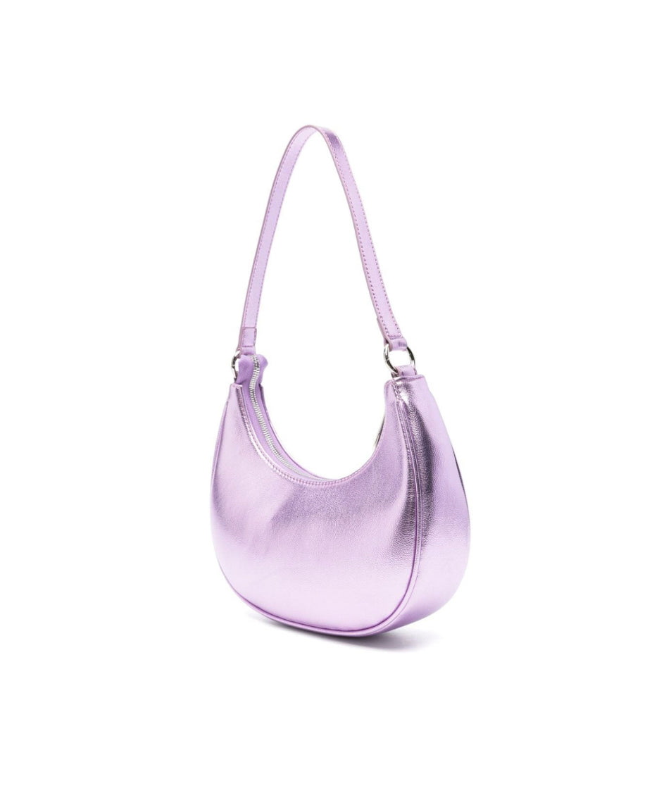 MSGM Kids Borsa a Spalla Rosa Effetto Metallizzato per Bambine