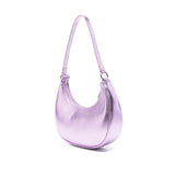 MSGM Kids Borsa a Spalla Rosa Effetto Metallizzato per Bambine