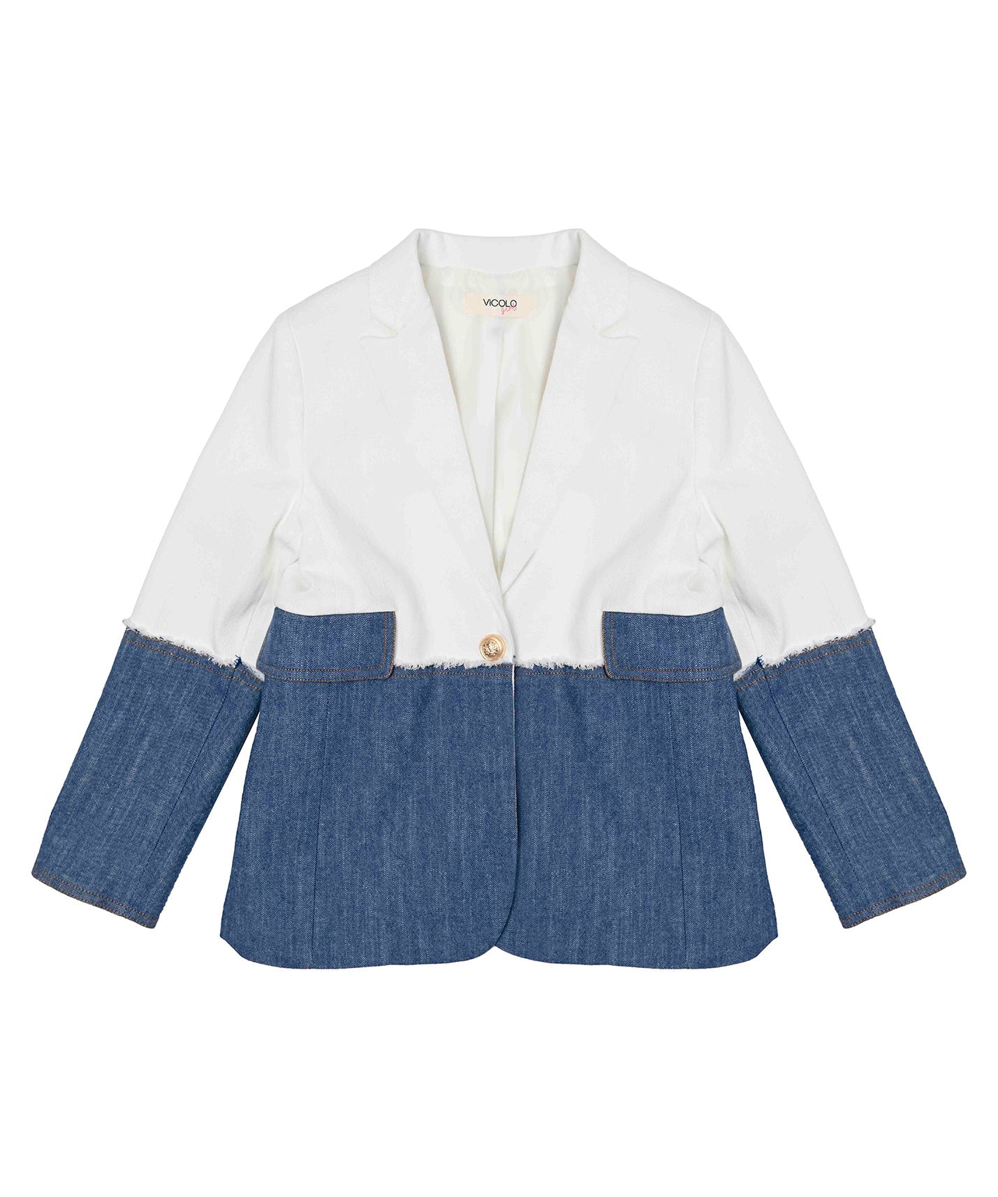 Vicolo Kids Giacca Blazer Panna Denim per Bambine