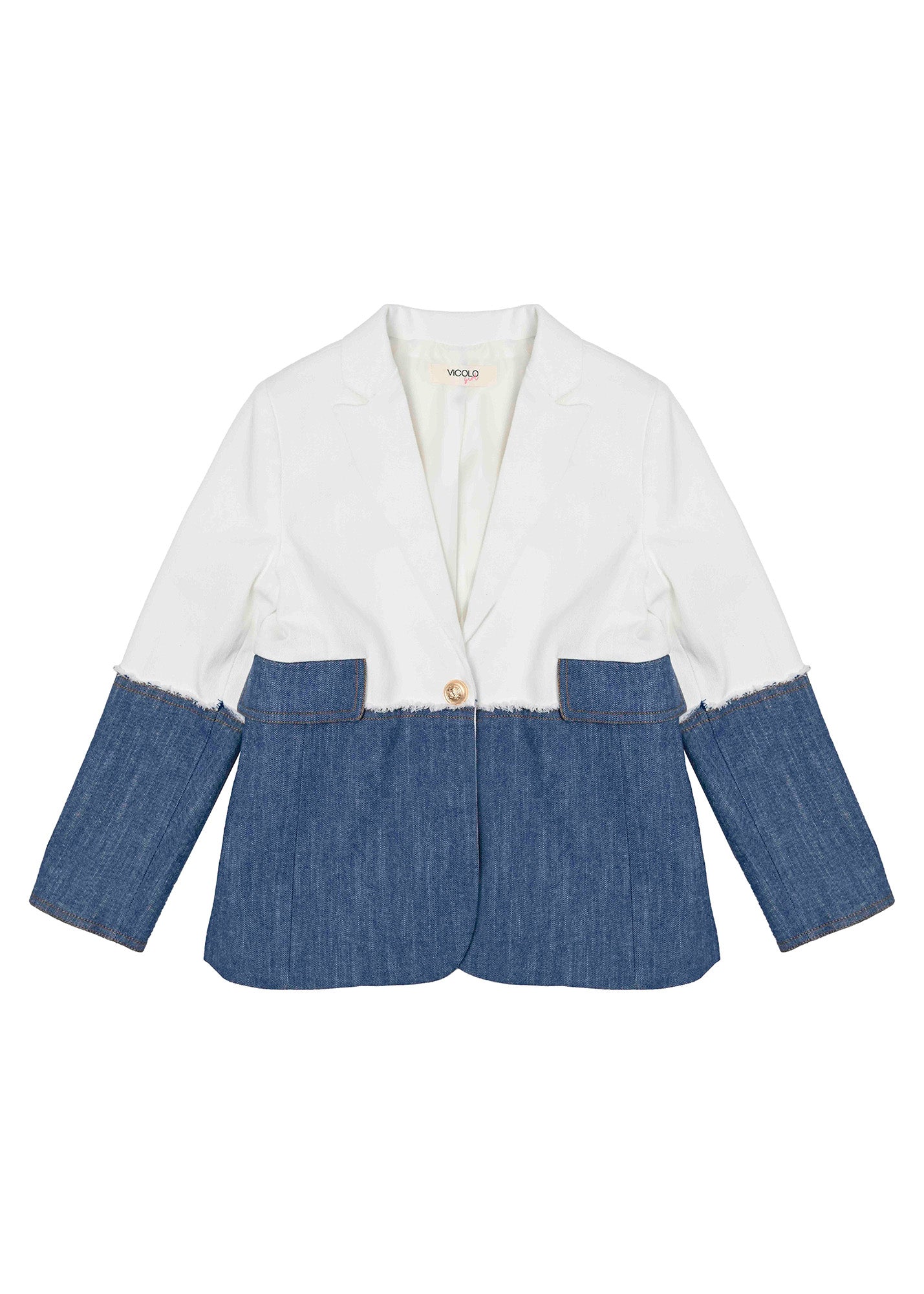 Vicolo Kids Giacca Blazer Panna Denim per Bambine