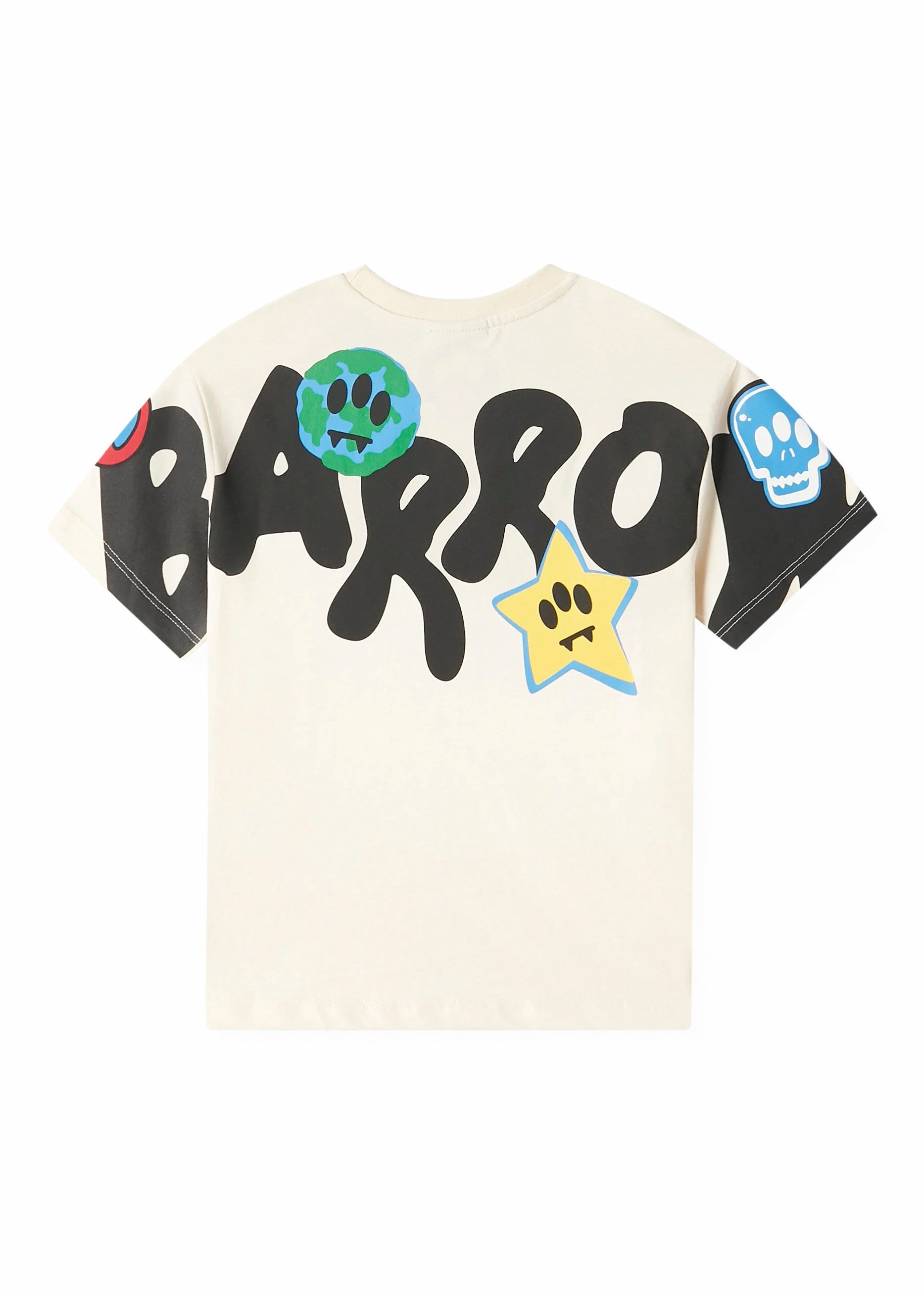 Barrow Kids T-shirt Crema con Stampa Logo per Bambini (retro)