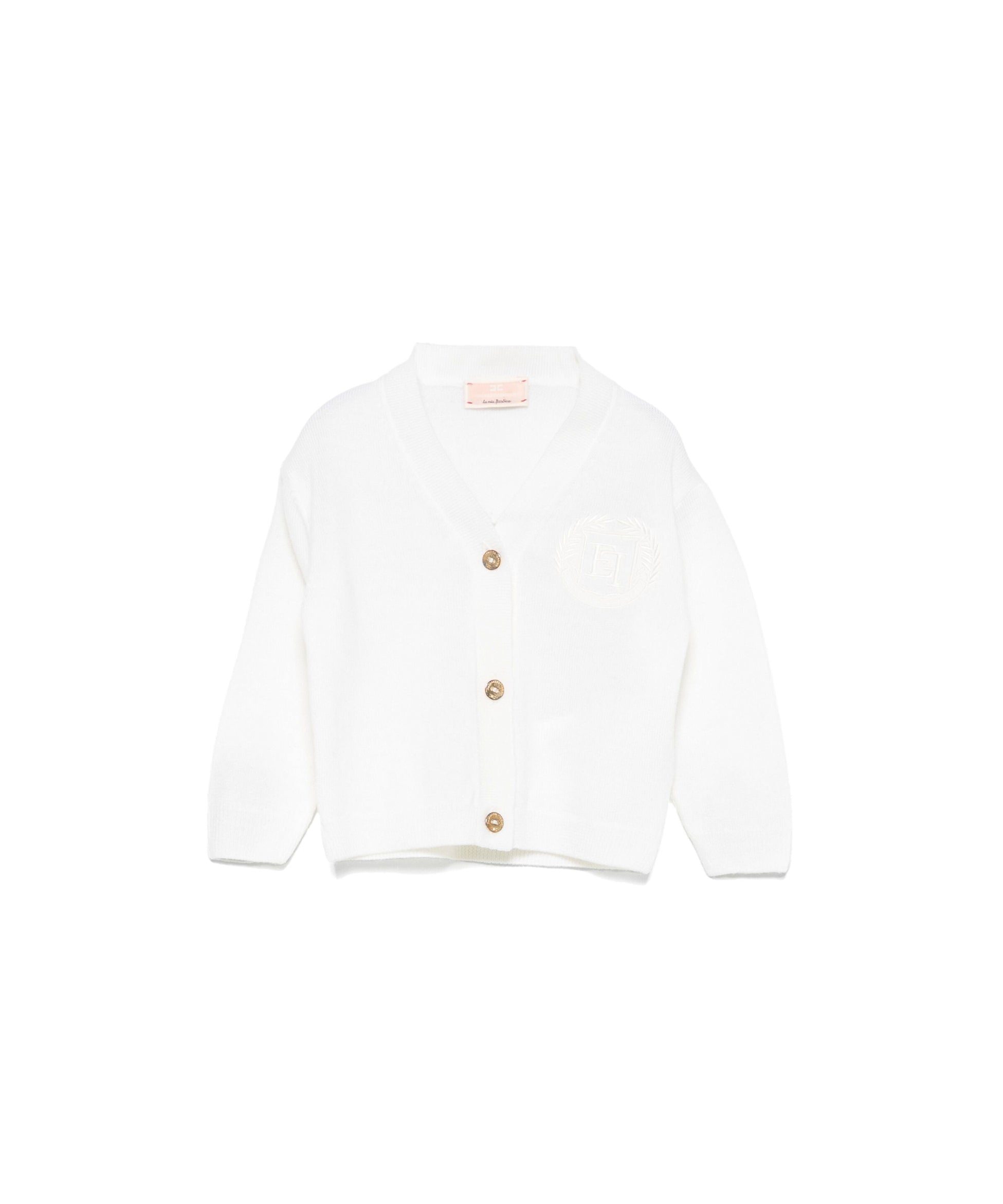 Elisabetta Franchi La Mia Bambina Cardigan Avorio per Neonate