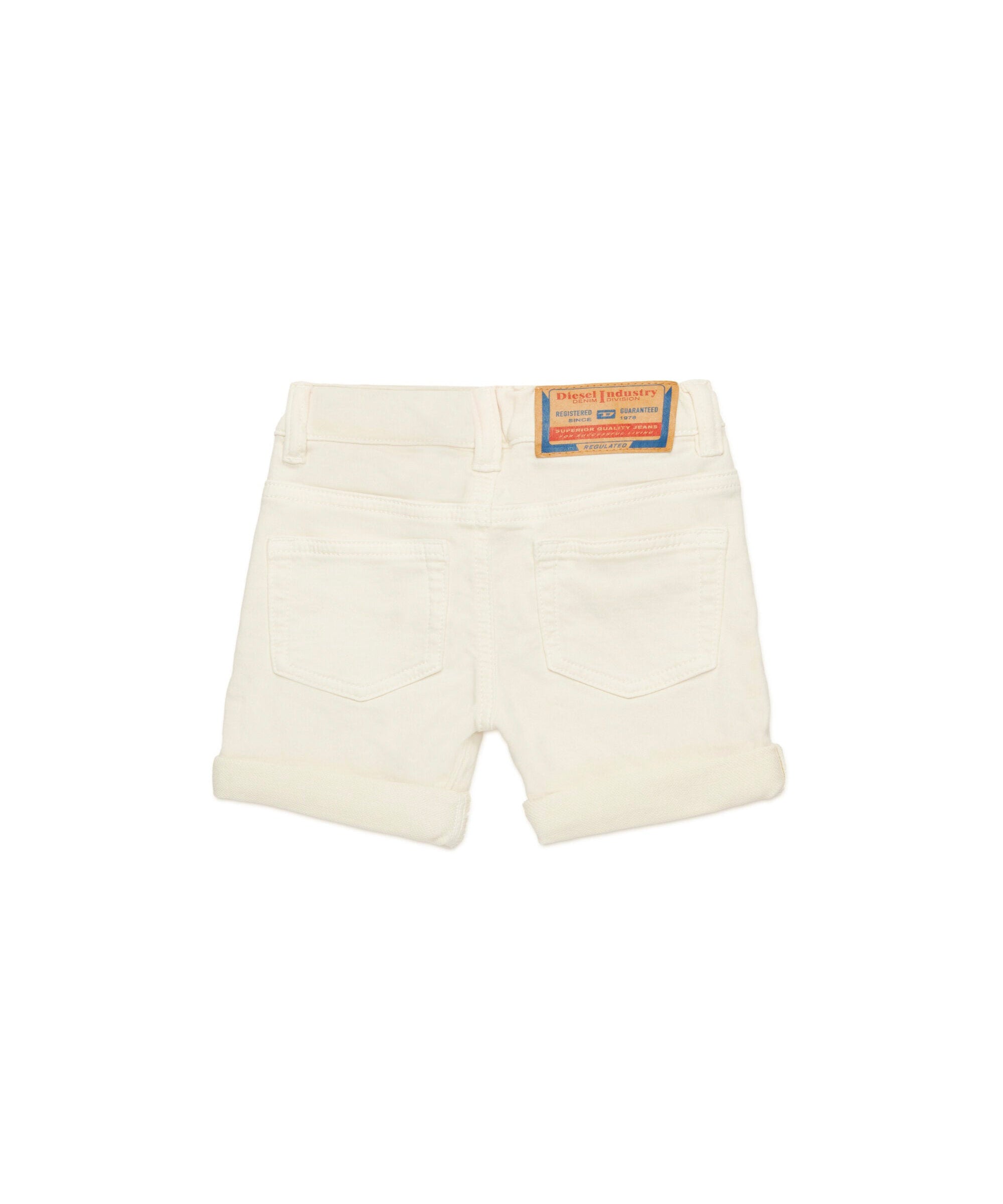 Diesel Kids Short in JoggJeans Panna per Neonati