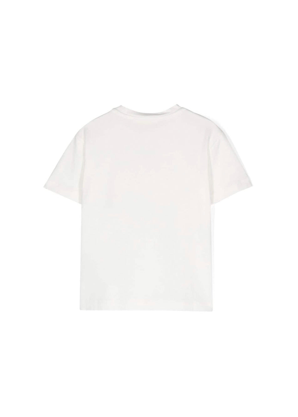Elisabetta Franchi La Mia Bambina T-shirt Avorio/Nero con Stampa per Bambine (retro)