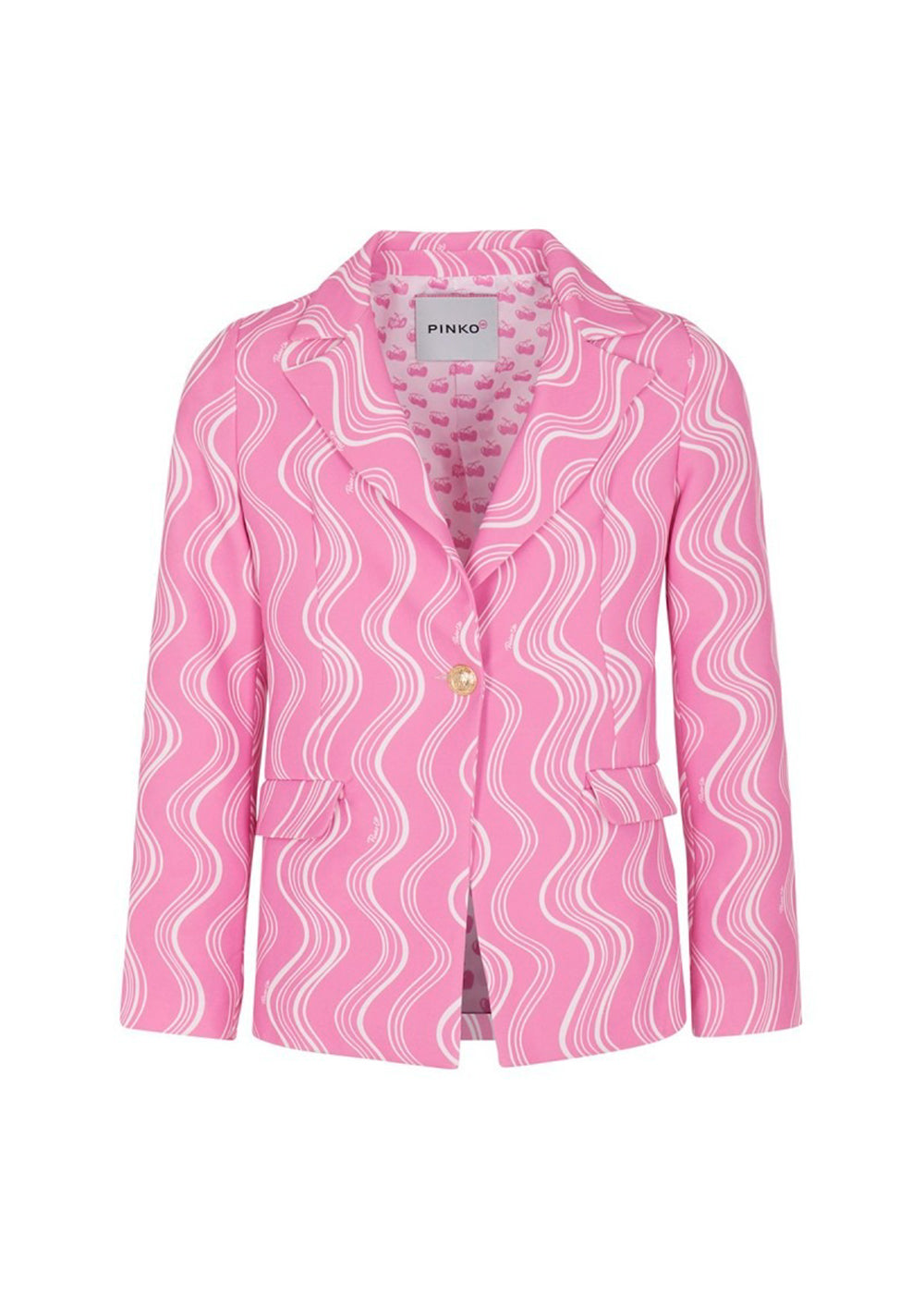 Pinko Kids Giacca Rosa Effetto Moiré