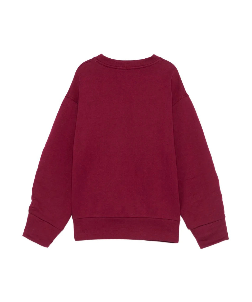 Elisabetta Franchi La Mia Bambina Felpa Cherry Girocollo con EF per Bambine