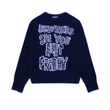 Dsquared2 Maglione Blu con Intarso Lettering per Bambini