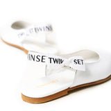 Twinset Kids Ballerine Bianche con Fiocco con Logo Florence Kids (dettaglio logo)