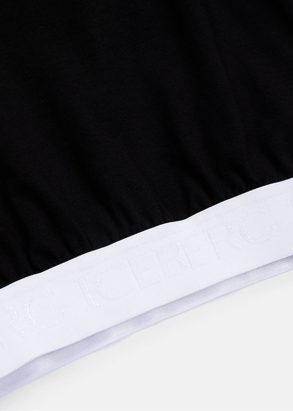 Iceberg Kids T-Shirt Nera Crop per bambine