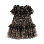 Angel's Face Kids Abito Leopardato Nero per Bambine