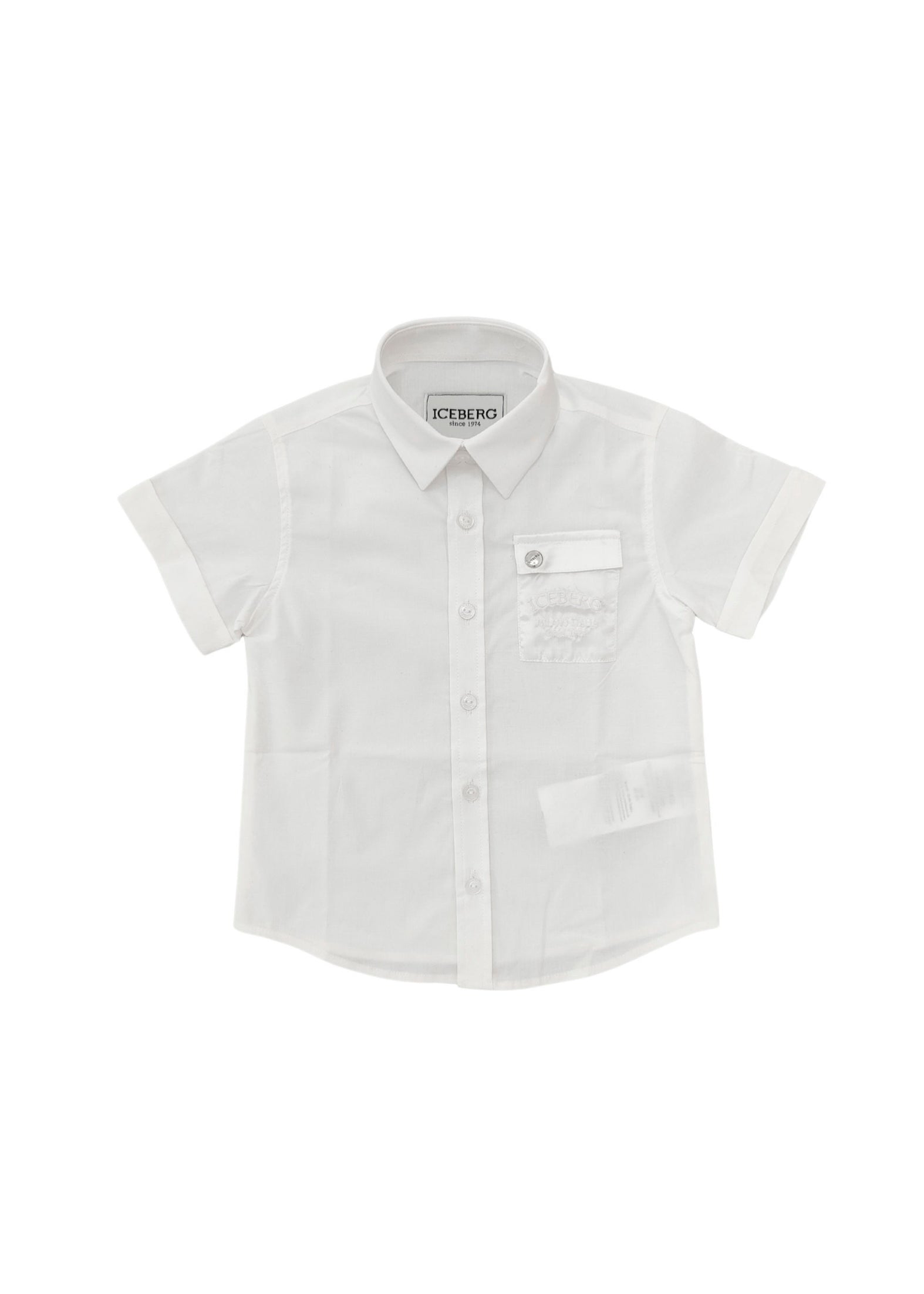 Iceberg Kids Camicia Bianca con Taschino per Neonati