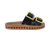 Sensi Kids Prestige Sandalo Nero Doppia Fascia per Bambini (lato)