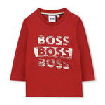 Boss Kids T-Shirt M/L  Bordeaux per Neonati
