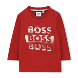 Boss Kids T-Shirt M/L  Bordeaux per Neonati