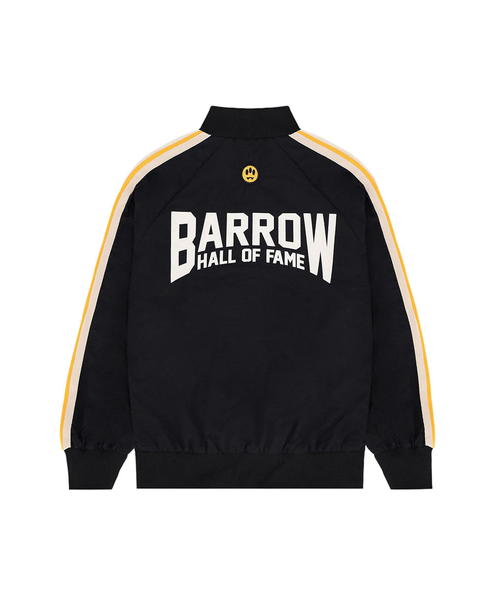 Barrow Kids Felpa sportiva Unisex nero con bande gialle per Bambini