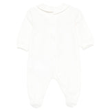 Moschino Kids Tutina Panna con Stampa Teddy per Neonati