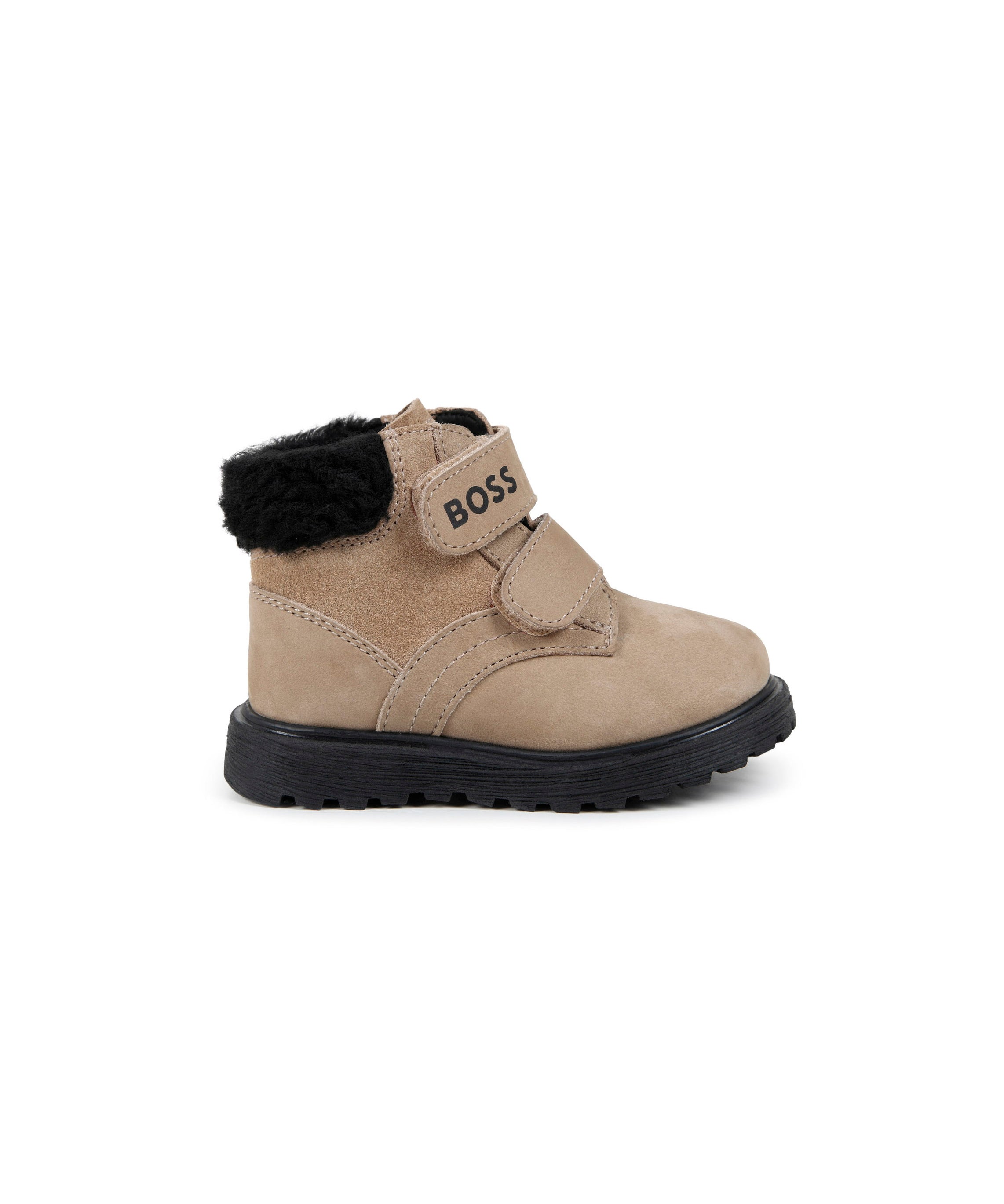 Boss Kids Stivaletti Biscotto in Pelle con Logo per Neonati