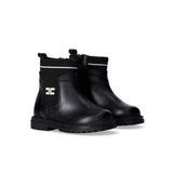 Elisabetta Franchi La Mia Bambina Stivaletto Nero con Logo per Bambine