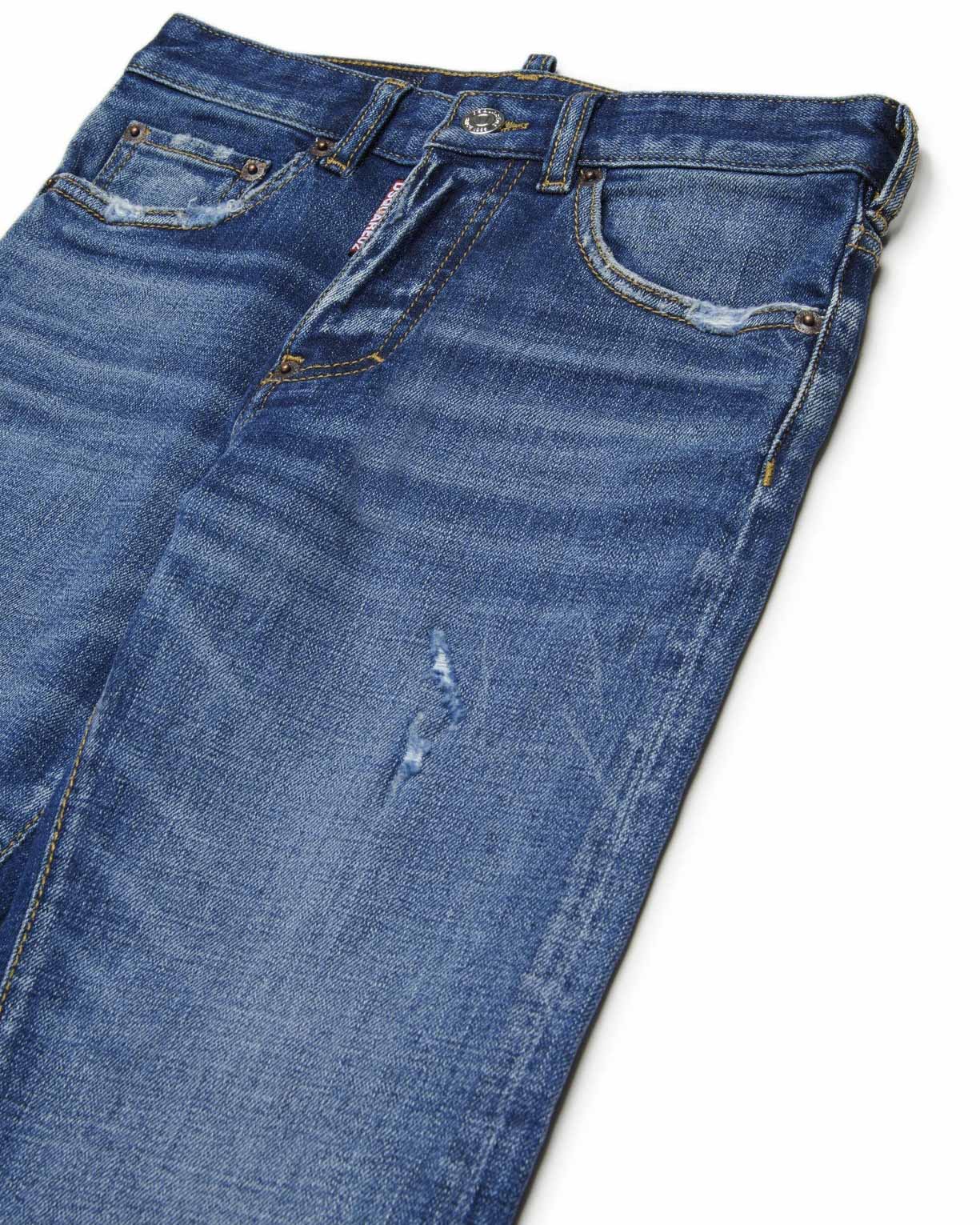 Dsquared2 Kids Jeans Slim Fit Blu 642 Jean per Bambini