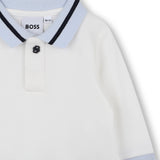 Boss Kids Tutina Pagliaccetto Bianco Sporco per Neonati