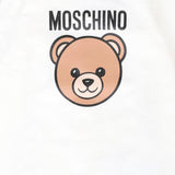 Moschino Kids Tutina Panna con Logo Teddy per Neonati
