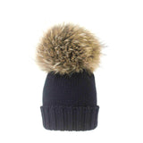 Queen Black Wool Hat with Pom Pom