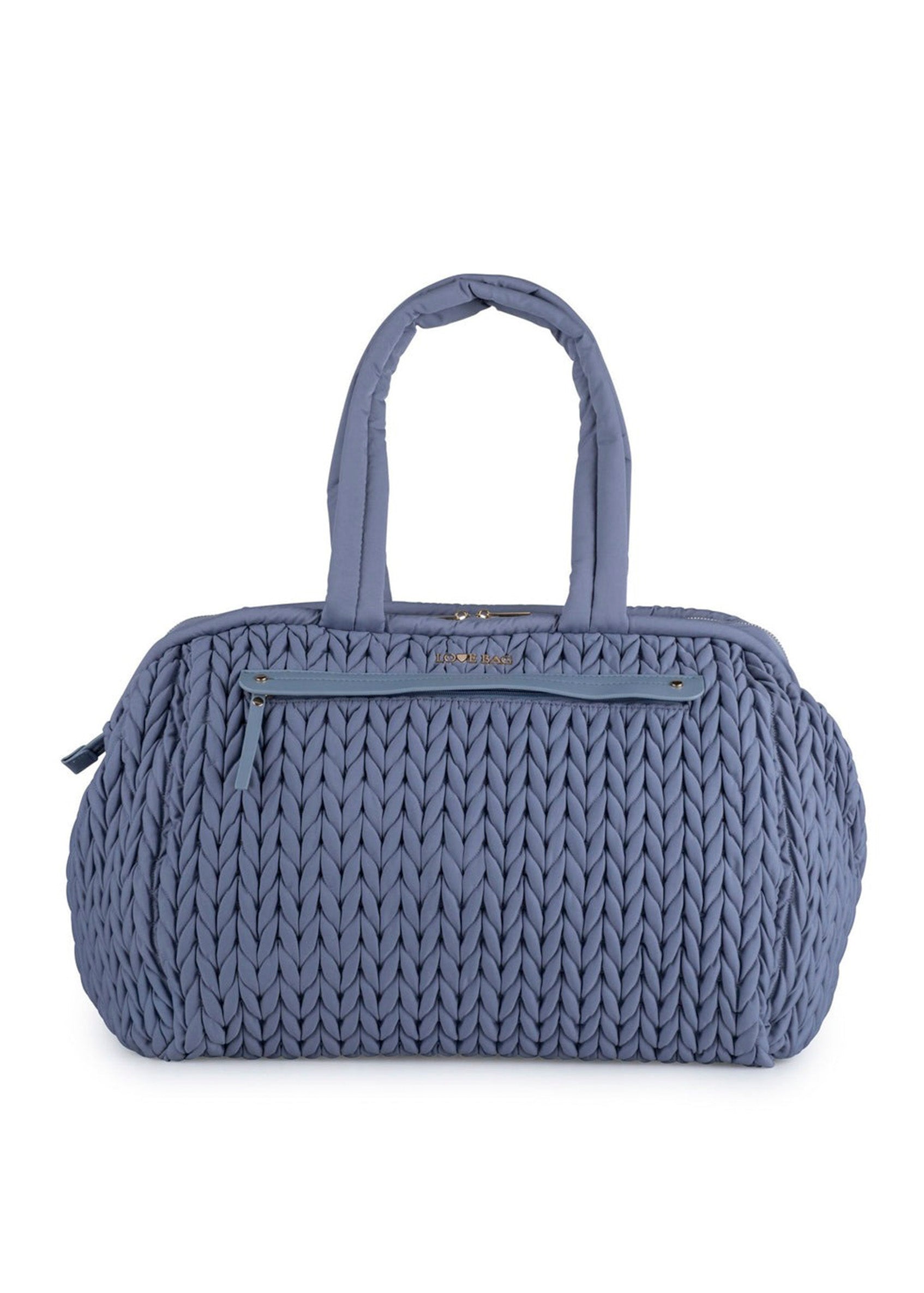Love Bag Borsa Mamma Ovale Cielo Intrecciata