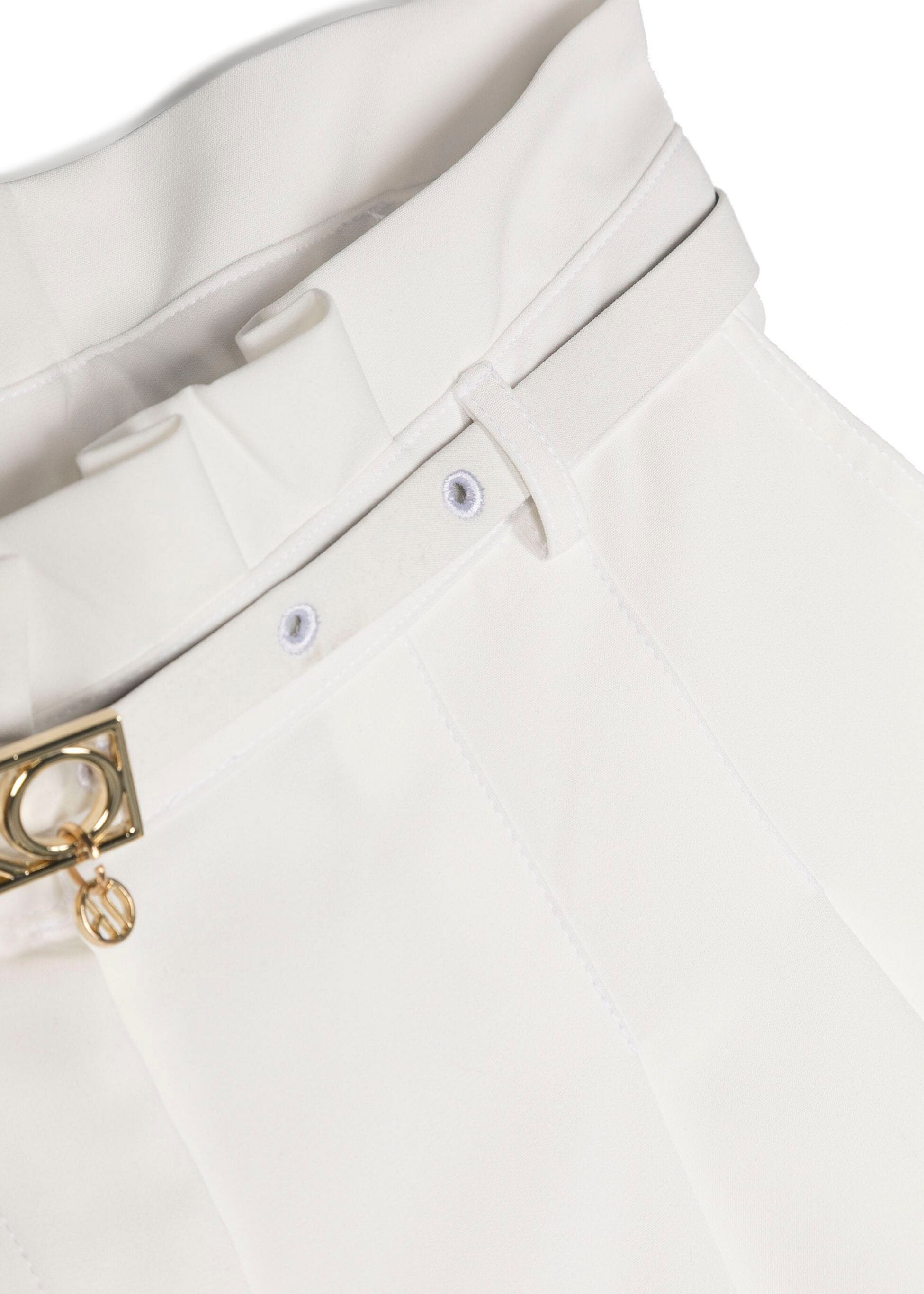 Pinko Kids Short Bianco con Cintura Logata per Bambine