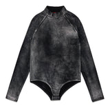 Diesel Kids Body Manica Lunga Stampa Mylar per Bambine