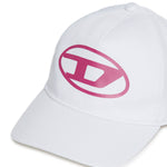 Diesel Kids Cappello Bianco con Oval D per Neonate