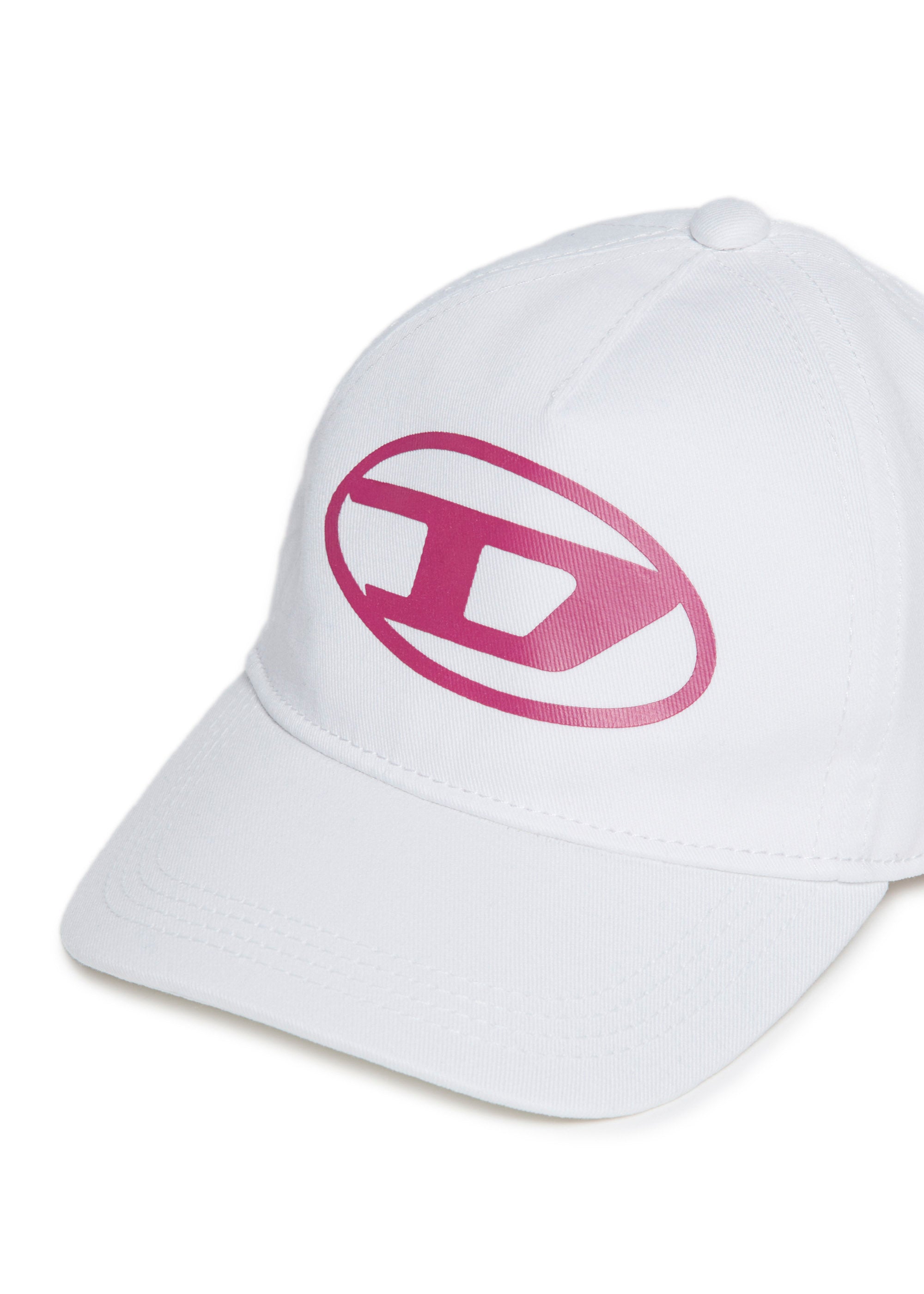 Diesel Kids Cappello Bianco con Oval D per Neonate