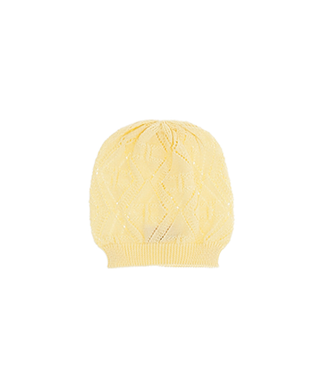 Elisabetta Franchi La Mia Bambina Cappello Limone Pointelle per Neonate