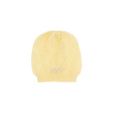 Elisabetta Franchi La Mia Bambina Cappello Limone Pointelle per Neonate