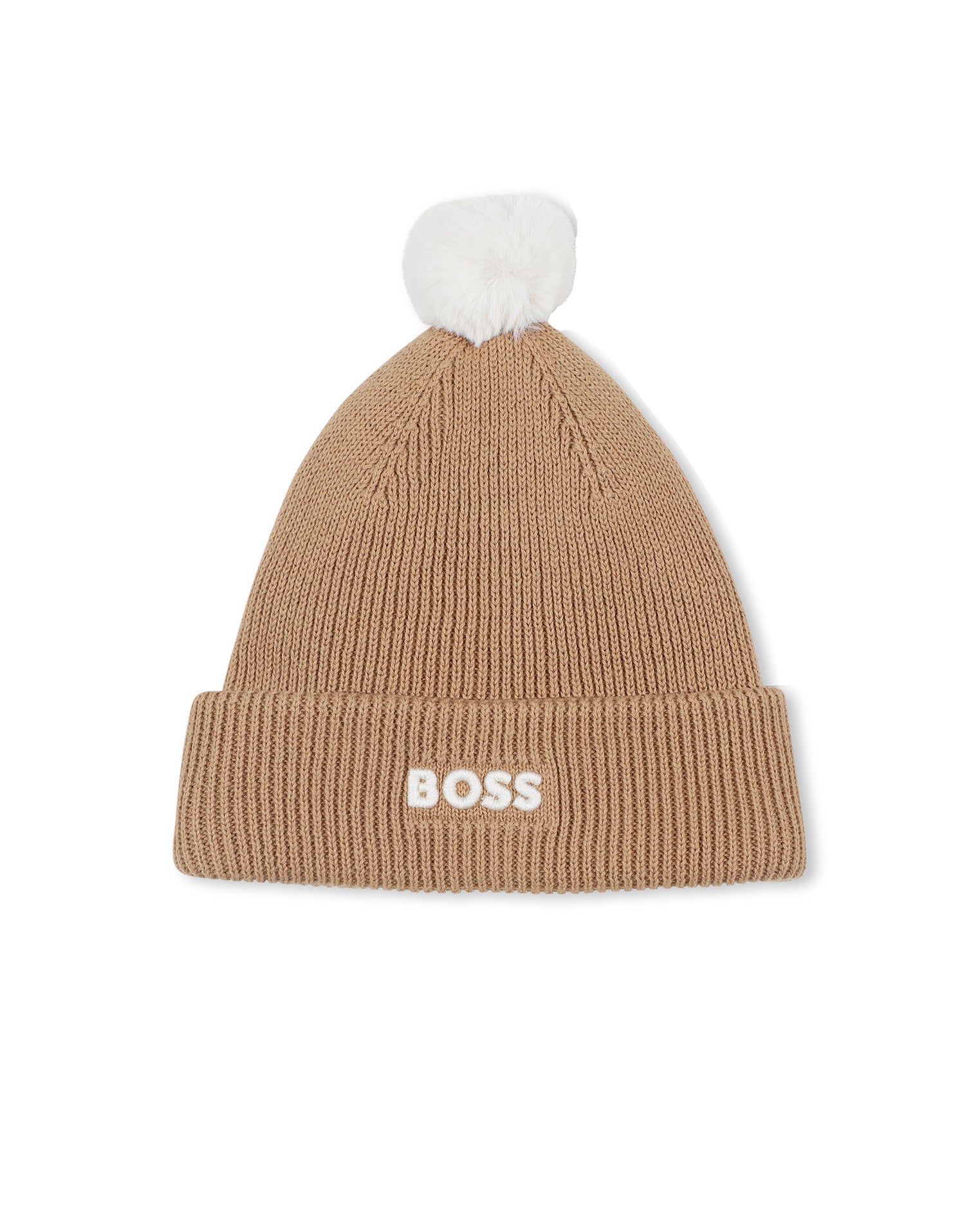 Boss Kids Cappello in Cotone Biscotto per Neonati