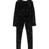 Elisabetta Franchi La Mia Bambina Completo Nero Sparkling per Bambine