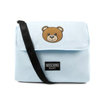 Moschino Kids Borsa Mamma Celeste con Stampa