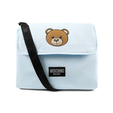 Moschino Kids Borsa Mamma Celeste con Stampa