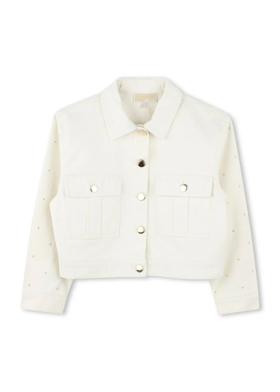 Michael Kors Kids Giacca Crema per Bambine (fronte)