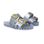 Sensi Kids Flamingo Sandalo Argento Doppia Fascia per Bambini(fronte)