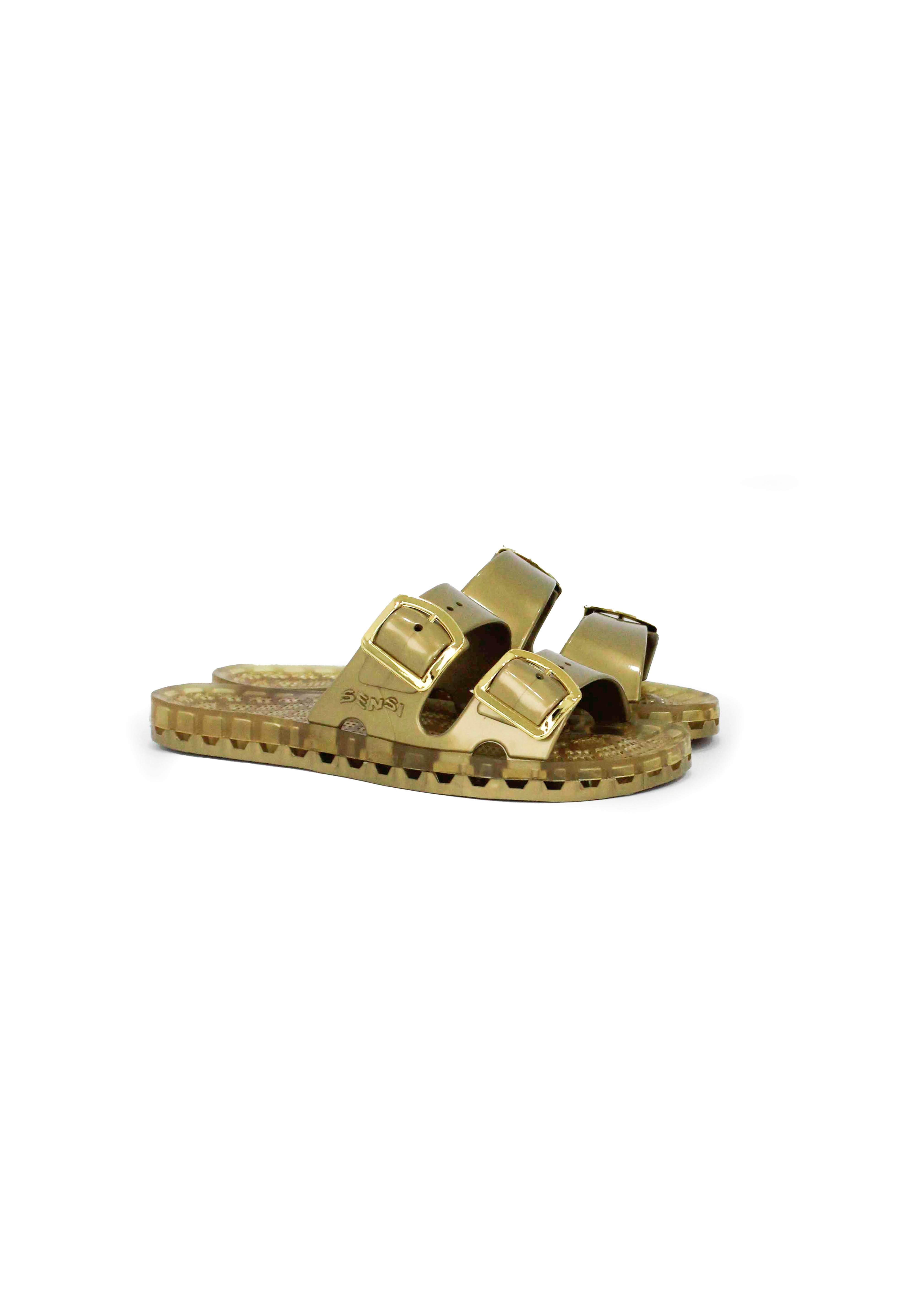 Sensi Kids Flamingo Sandalo Oro Doppia Fascia per Bambine