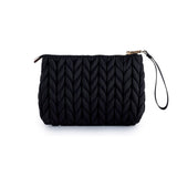 Love Bag Black Woven Clutch