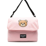 Moschino Kids Borsa Mamma Rosa con Stampa
